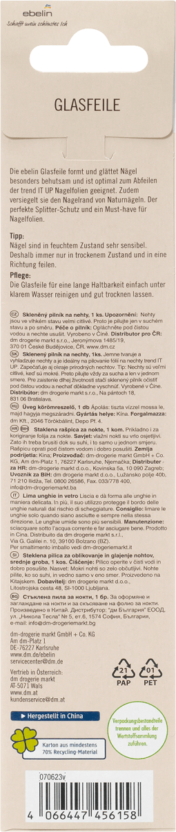 Glas Nagelfeile, 1 St