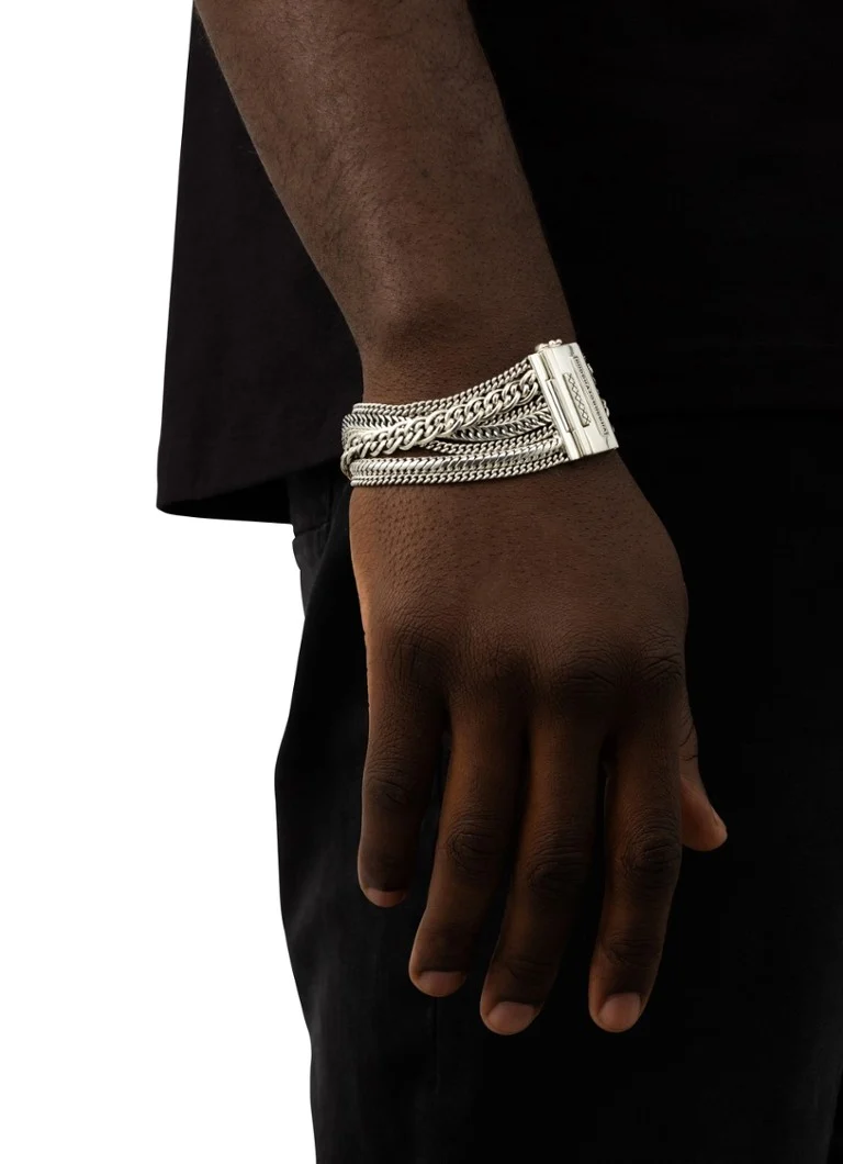 Buddha to Buddha  Multi Chain Nathalie schakelarmband van zilver