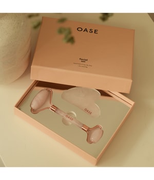 OASE Facial Set Facial Roller & Gua Sha Stone + Free Travel Bag Gesichtspflegeset-1 Stk
