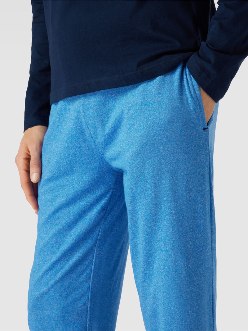 Pyjama-Hose mit Allover-Muster in hellblau