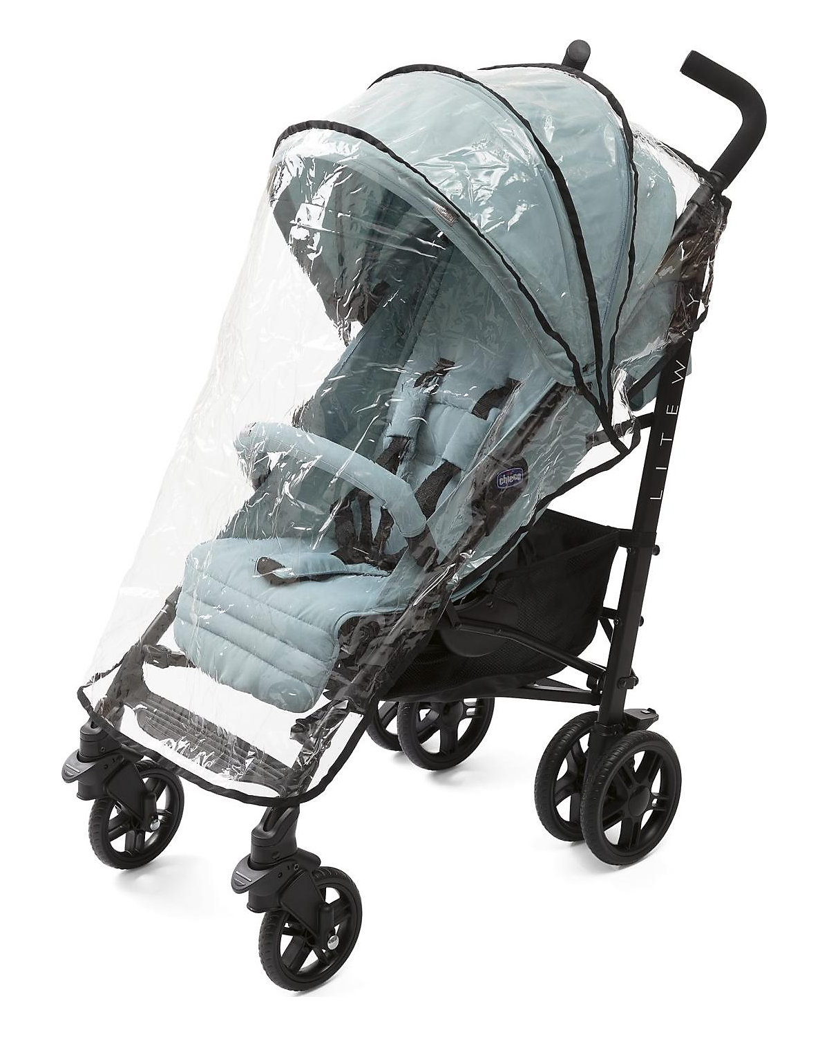 Buggy Sportwagen Lite Way4 hydra, mit faltbarem Frontbügel 22Kg Traglast, mit neuem großen Verdeck und Textilen Design, inkl. Regenschutz, Einhängekorb