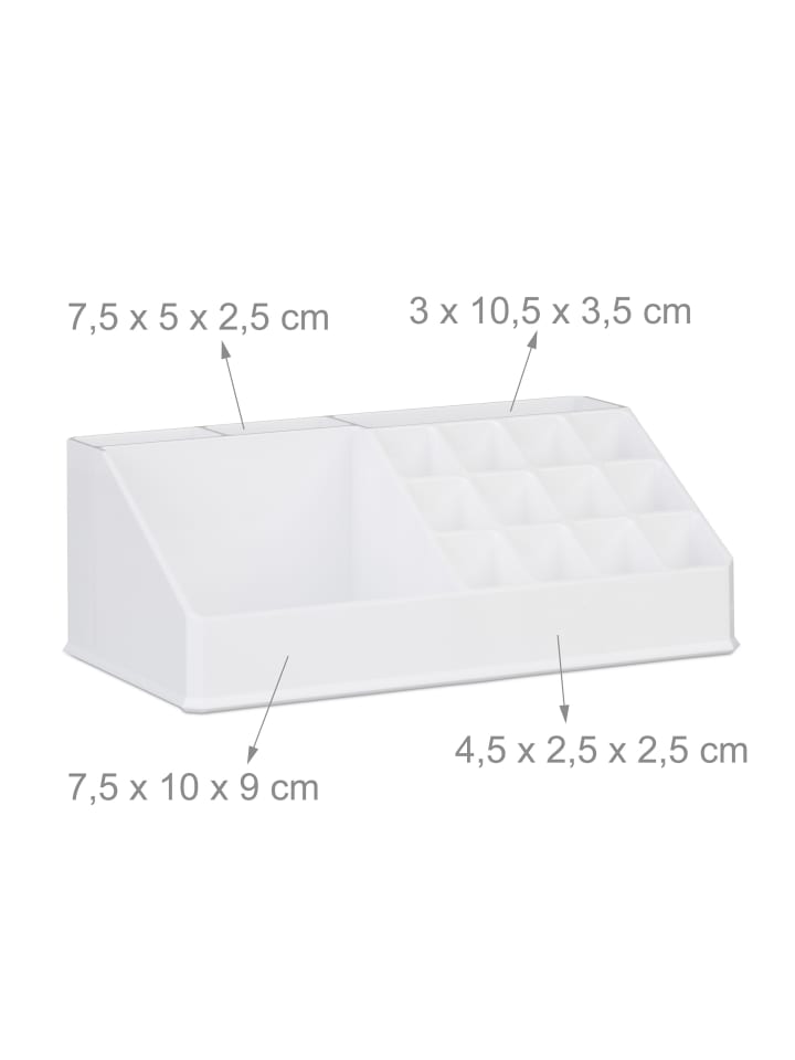 relaxdays 2x Make-Up-Organizer in Weiß günstig kaufen onesize