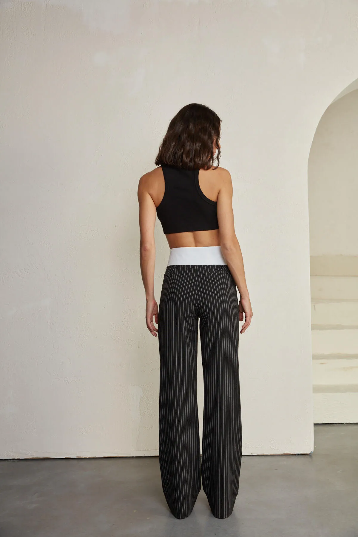 VATKALI  Palazzo-Hose mit Taillendetail