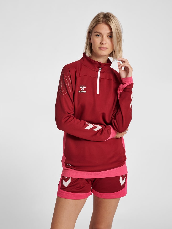 Hummel Hummel Halbreißverschluss Sweatshirt Hmllead Damen in BIKING RED günstig kaufen