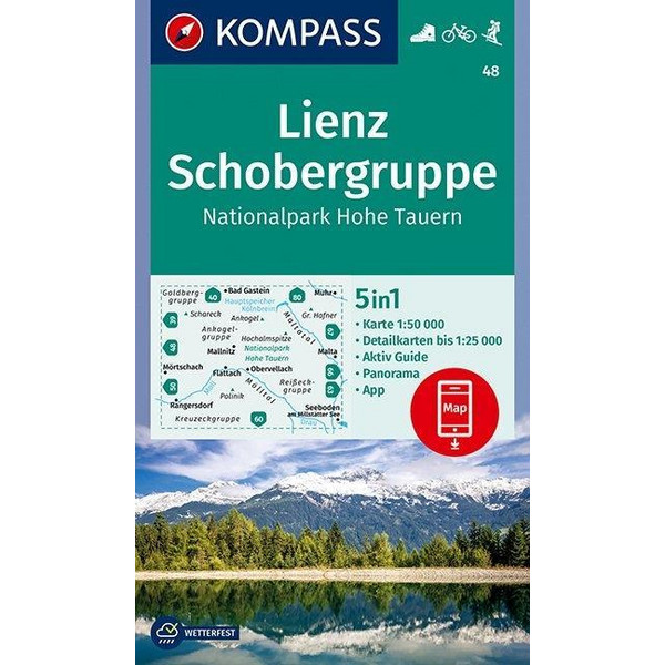 KOMPASS Wanderkarte Lienz, Schobergruppe, Nationalpark Hohe Tauern 1:50 000 - Wanderkarte