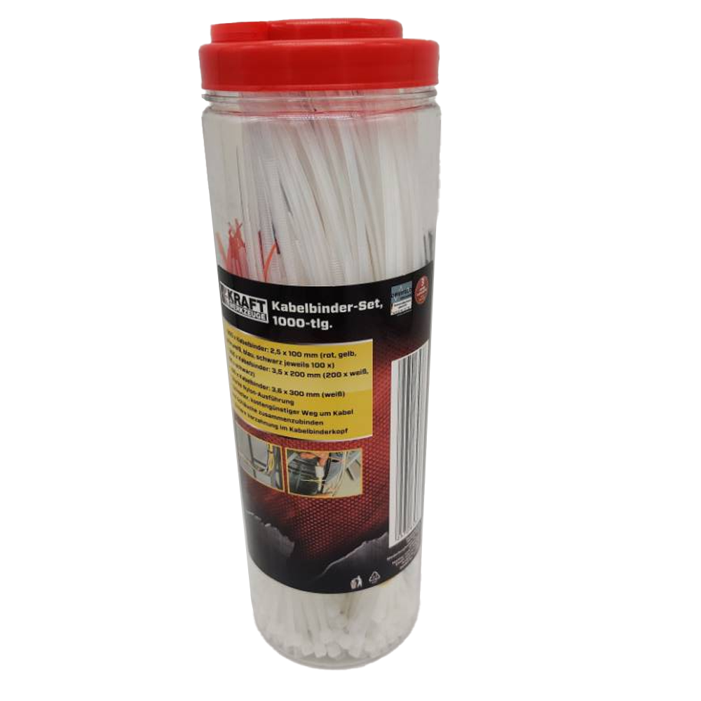 Kraft Werkzeuge Kabelbinder-Set - 1000tlg.