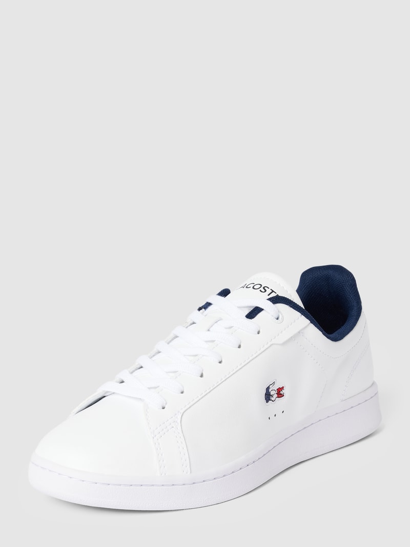 Sneaker aus Leder-Mix mit Label-Stitching Modell 'CARNABY' in weiß