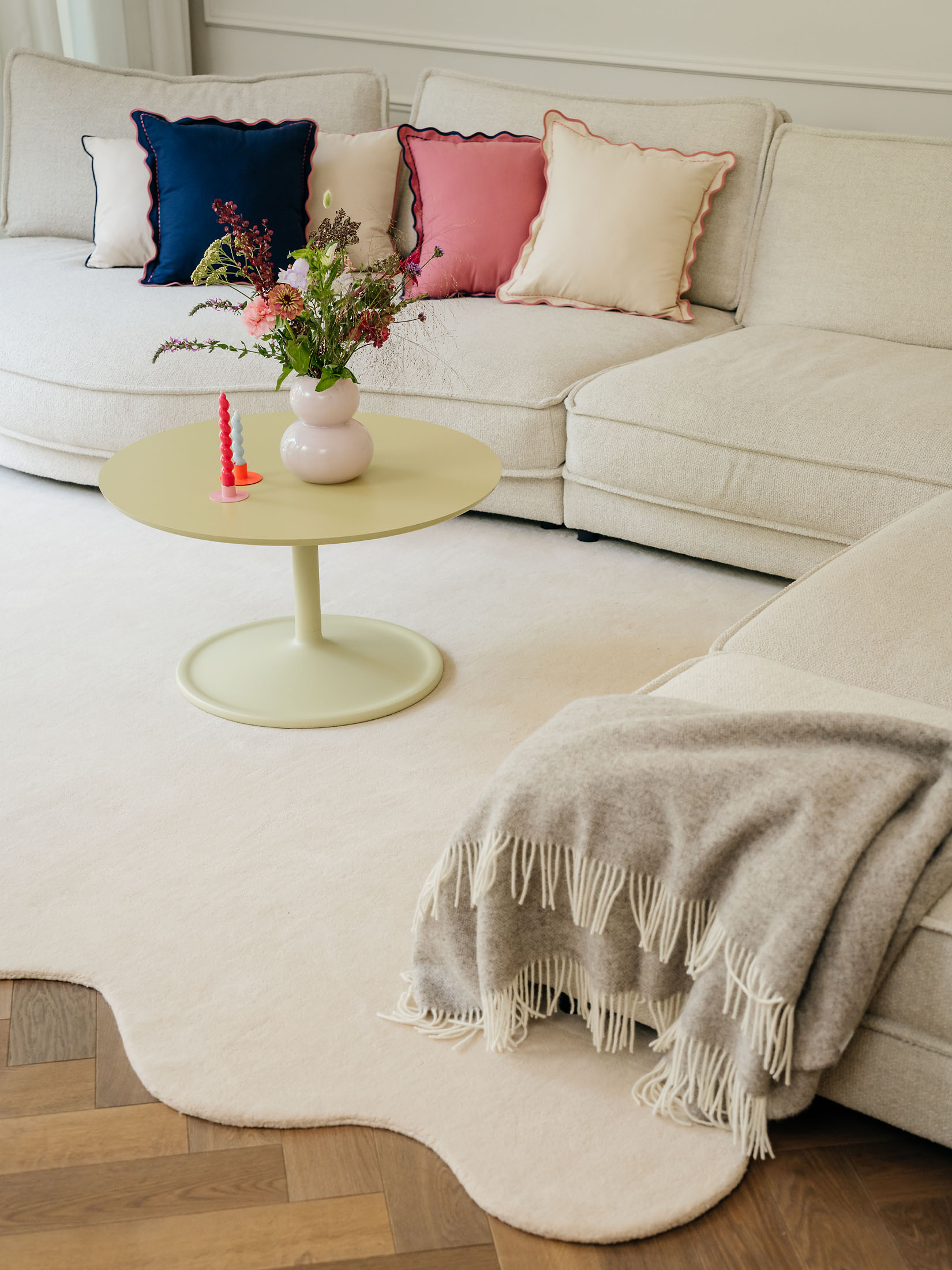 Supernova Woll-Teppich, Beige