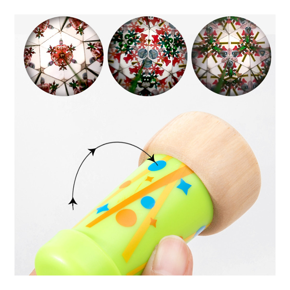 Kinderkaleidoskop Lustige und farbenfrohe Bilder