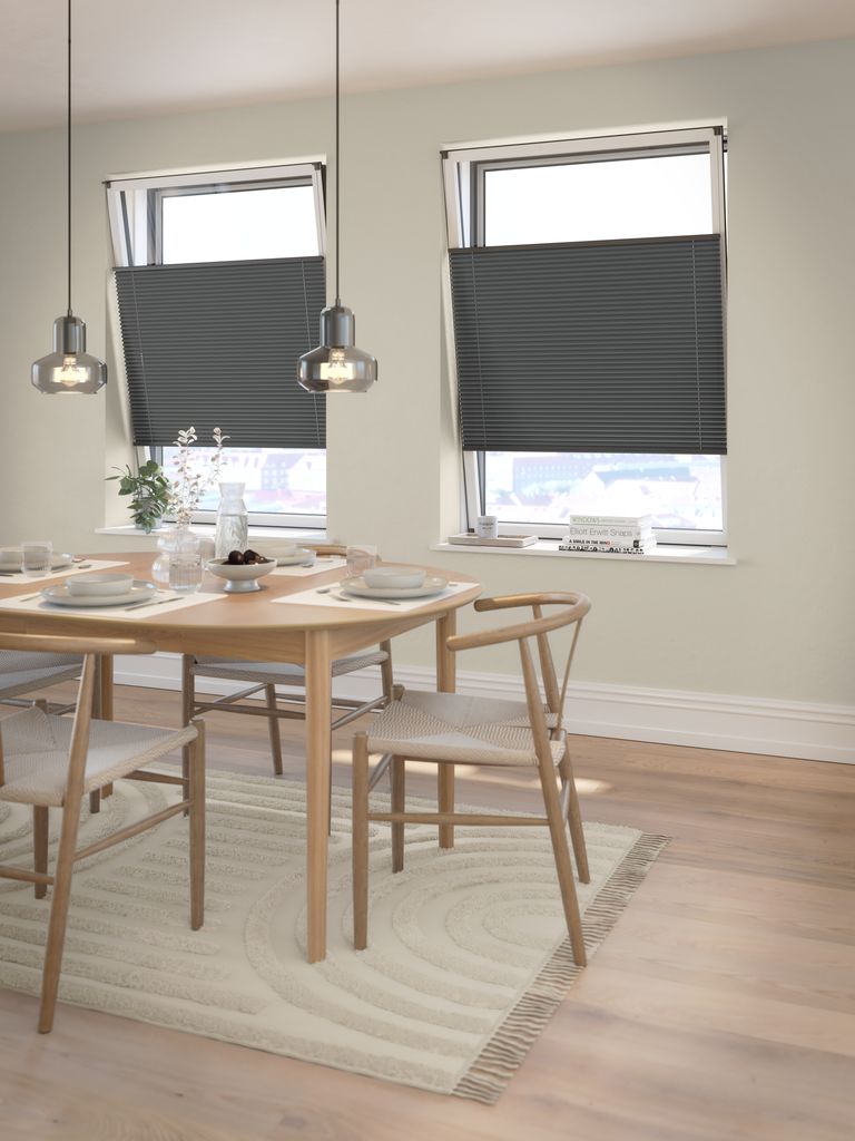 HVEN Roleta plisowana światłoszczelna HVEN 60x130cm góra/dół szara