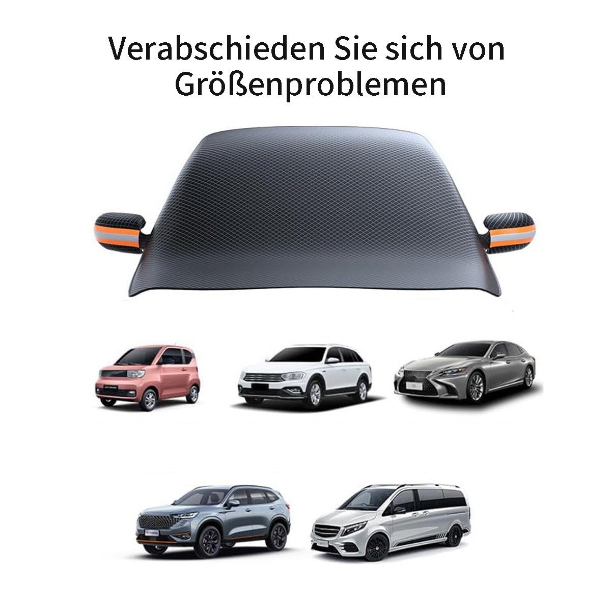 götäzer Autosonnenschutz Frostschutzmittel für die Windschutzscheibe, Wind- und Schneeschutz, (1-St), Ohrenschützer mit Rückspiegel, Halbschützer, Winter-Autozubehör