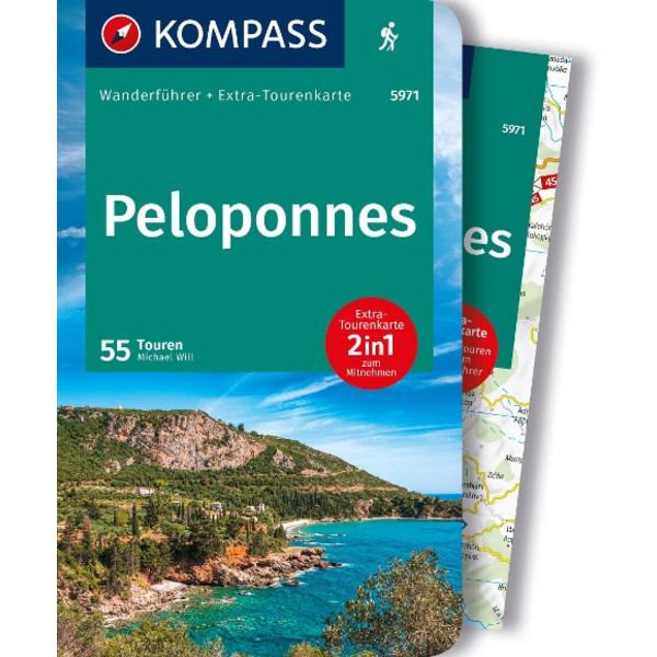 KOMPASS WANDERFÜHRER PELOPONNES, 55 TOUREN