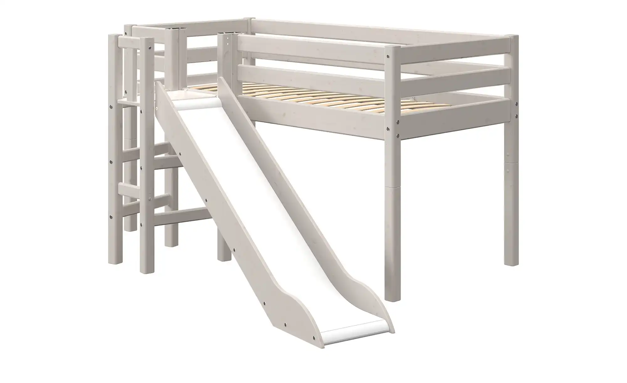 FLEXA Halbhohes Bett mit Rutsche Flexa Classic