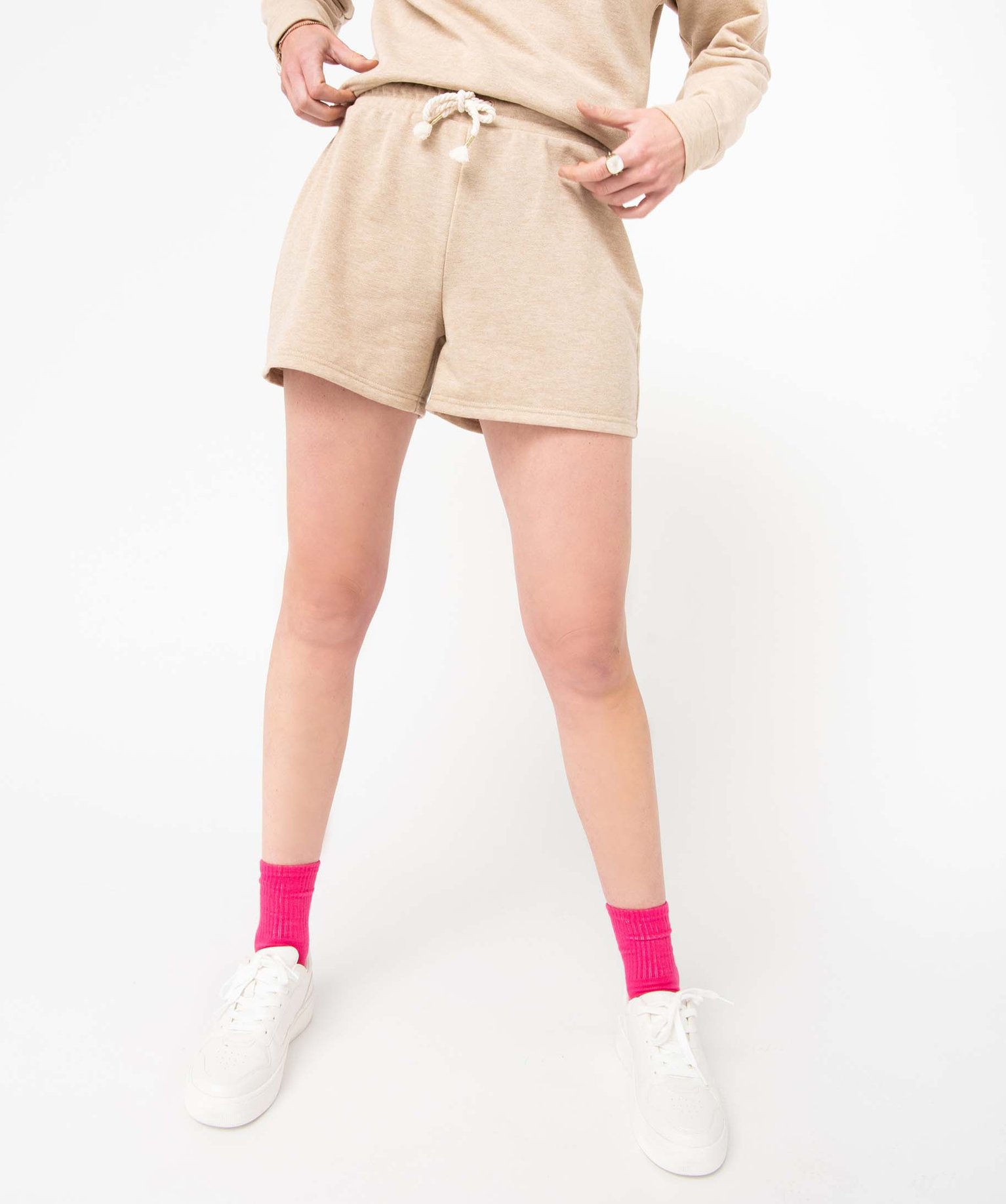 Short femme en maille pailletée LuluCastagnette beige | GEMO