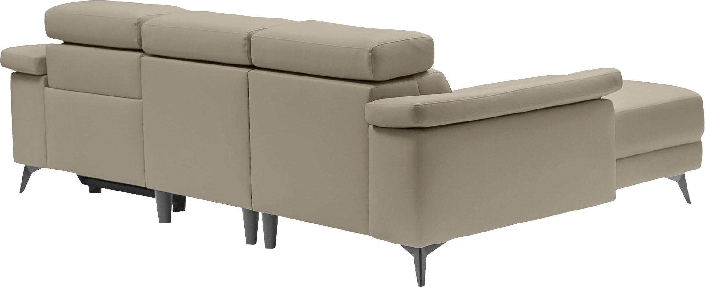 Places of Style Ecksofa Samira, mit elektrischer Relaxfunktion in einem Sitz und USB-Anschluss