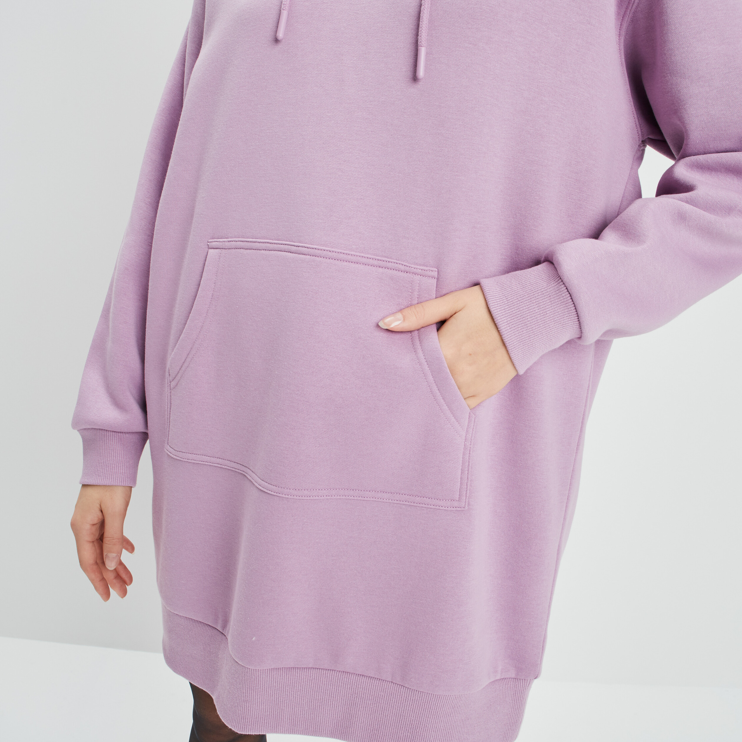 Robe sweat à capuche violet clair femme | La Halle