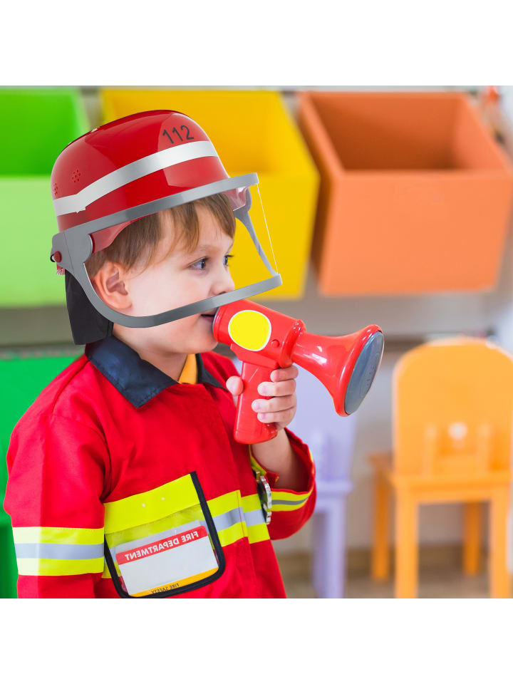 relaxdays 12x Kinder Feuerwehrhelm in Rot günstig kaufen onesize