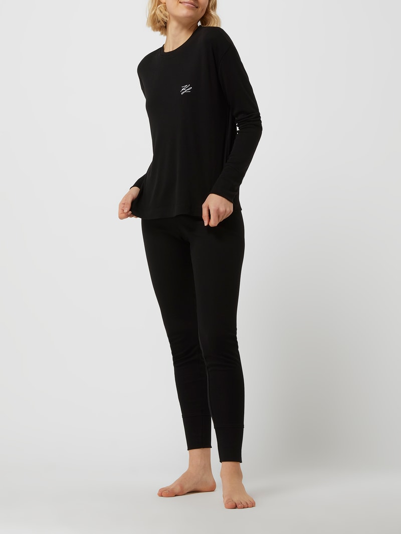 Loungewear im Set in schwarz