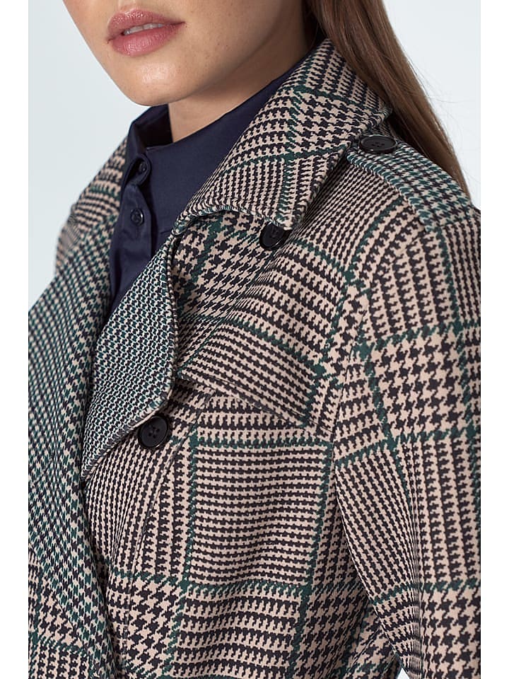 Nife Trenchcoat in Schwarz/ Beige günstig kaufen XS