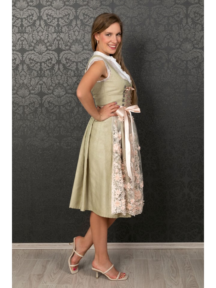 Edelnice Midi Dirndl Simona in grün günstig kaufen