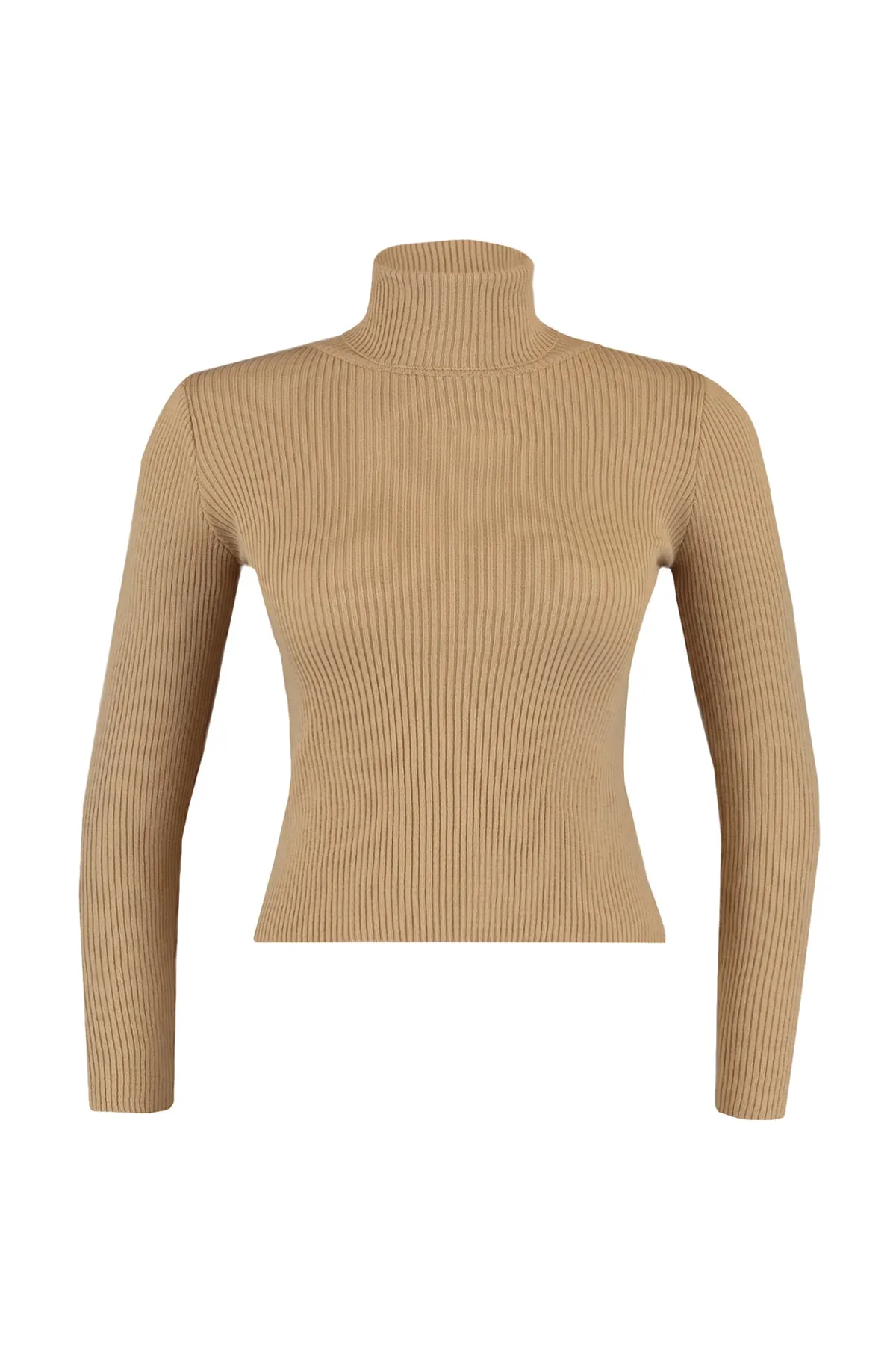 Trendyol Collection  Kamelfarbener Basic-Rollkragenpullover TWOAW21KZ1279