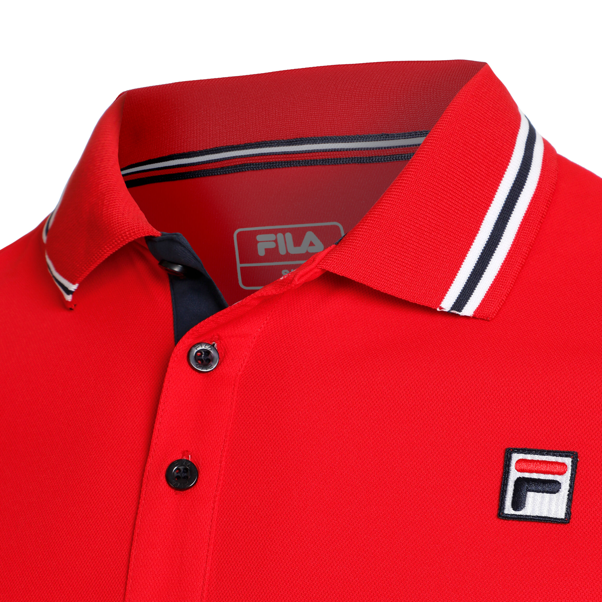 Piro Polo Herren - Rot, Weiß