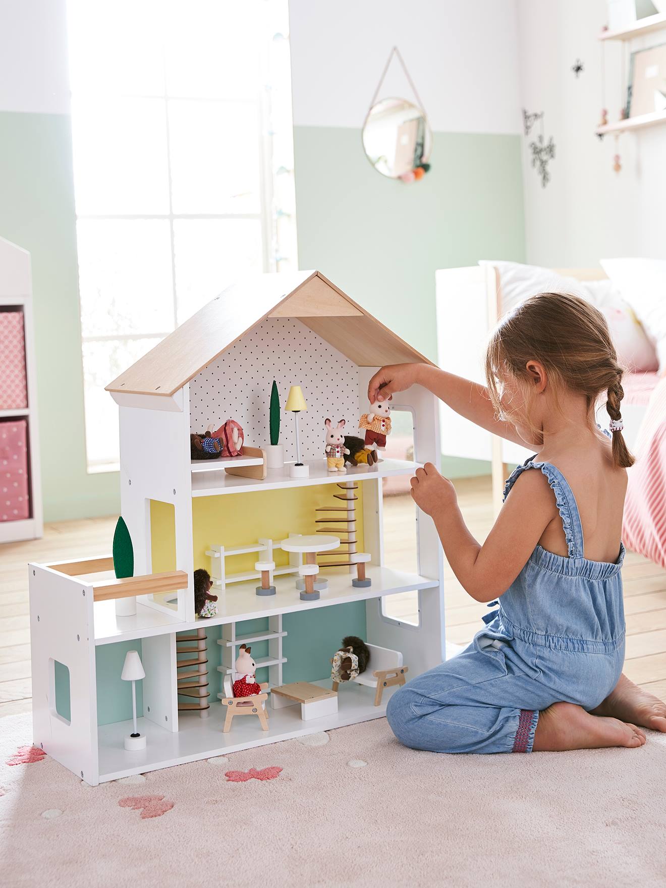 Maison des amis des petits en bois FSC® blanc