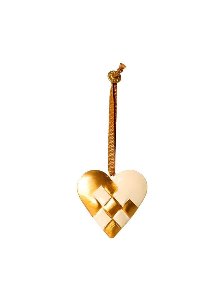 Maileg Deko Hänger Geflochtenes HERZ Gold / Creme 6 cm günstig kaufen onesize