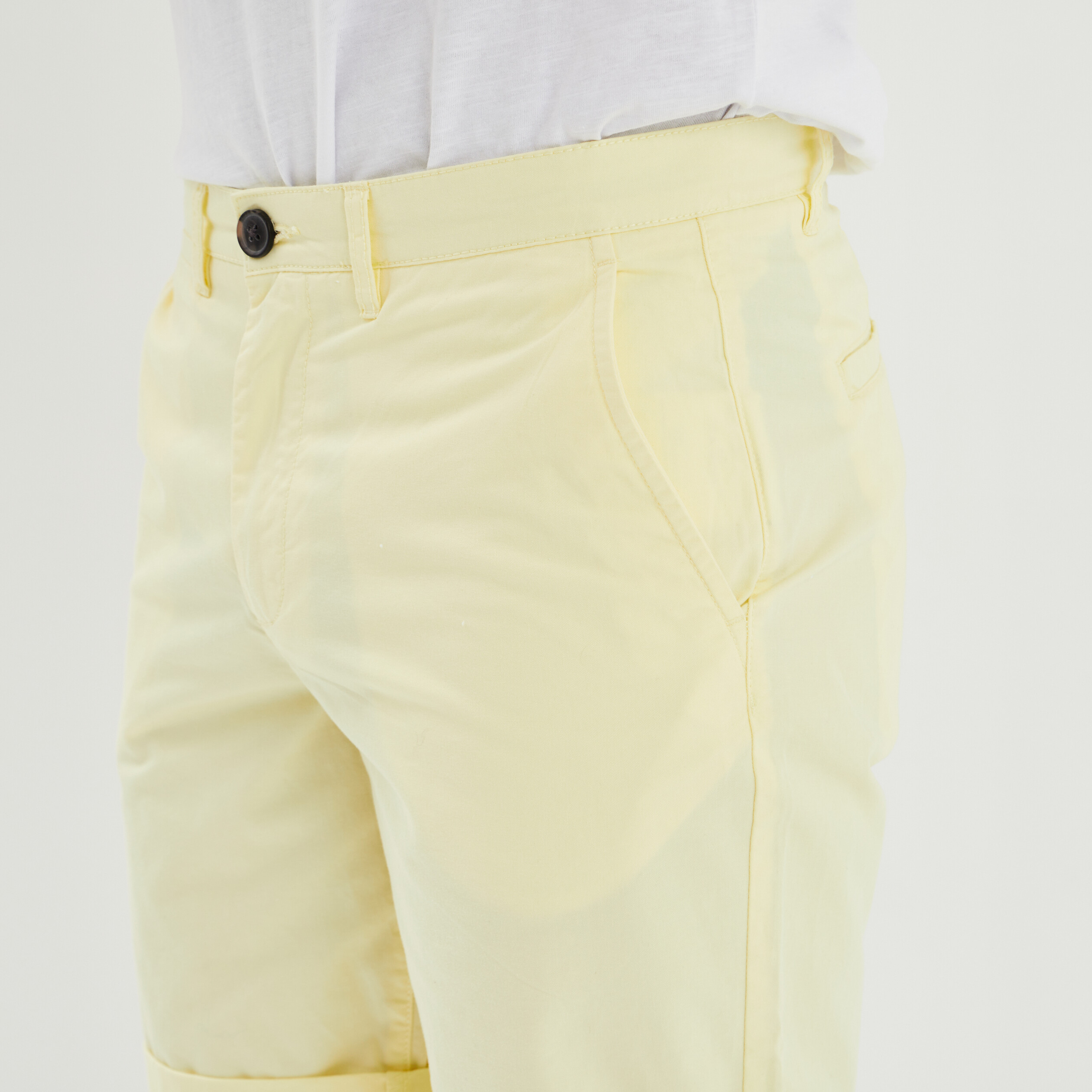 Bermuda chino regular jaune clair homme | La Halle
