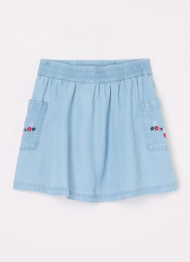 Tommy Hilfiger  Rok van chambray met borduring
