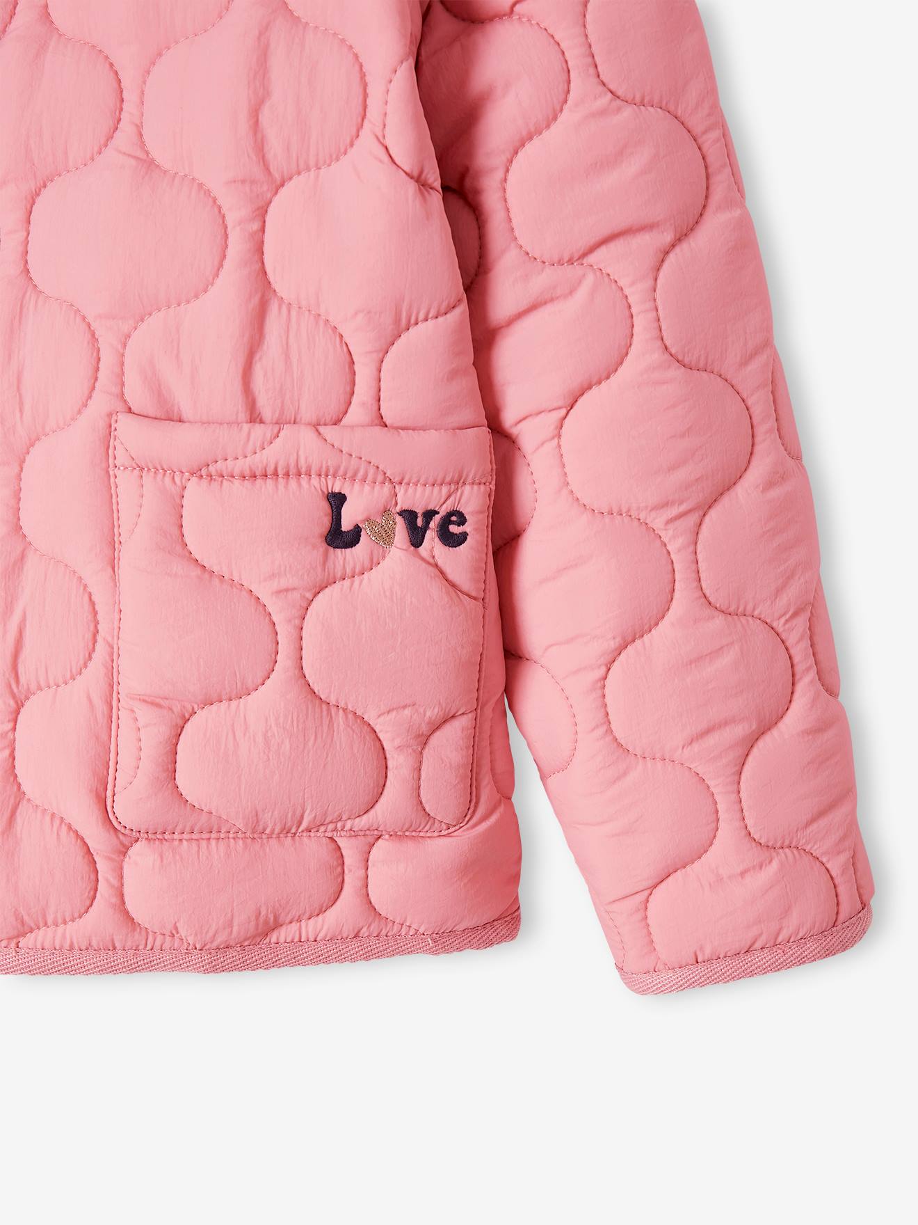 Vertbaudet Mädchen Steppjacke mit Recyclingmaterial - pfirsich