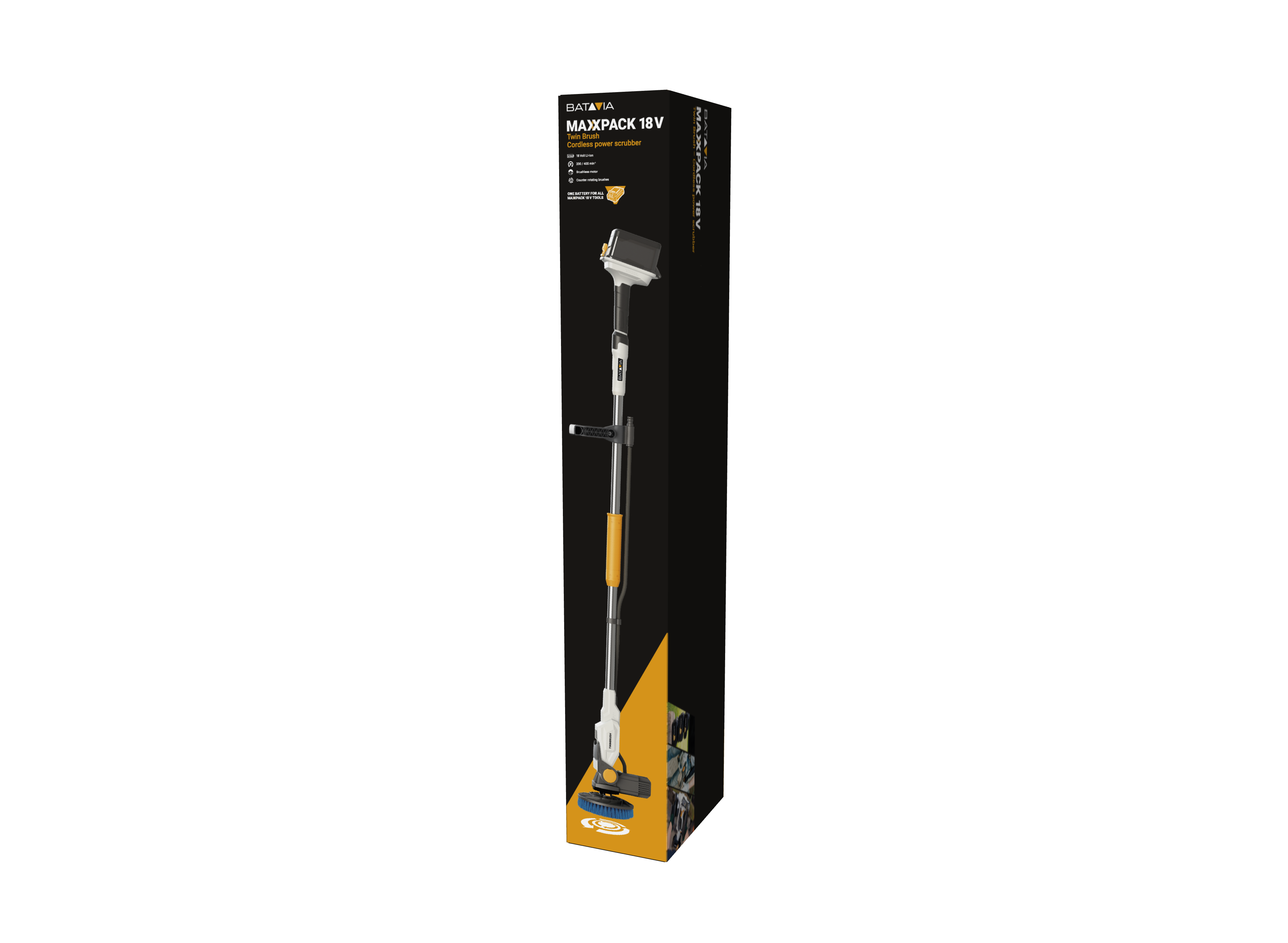 Batavia MAXXPACK 18 Volt Reinigungsbürste mit Akku und Ladegerät
