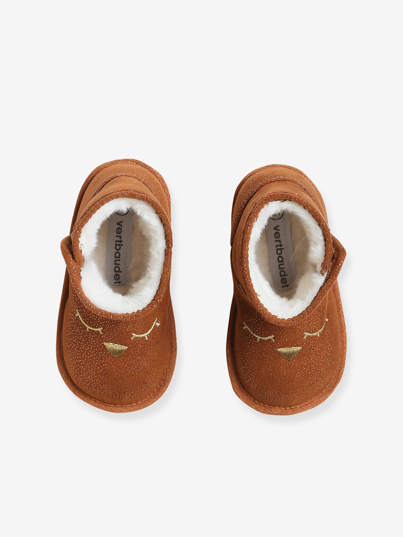 Bottes fourrées bébé fille camel