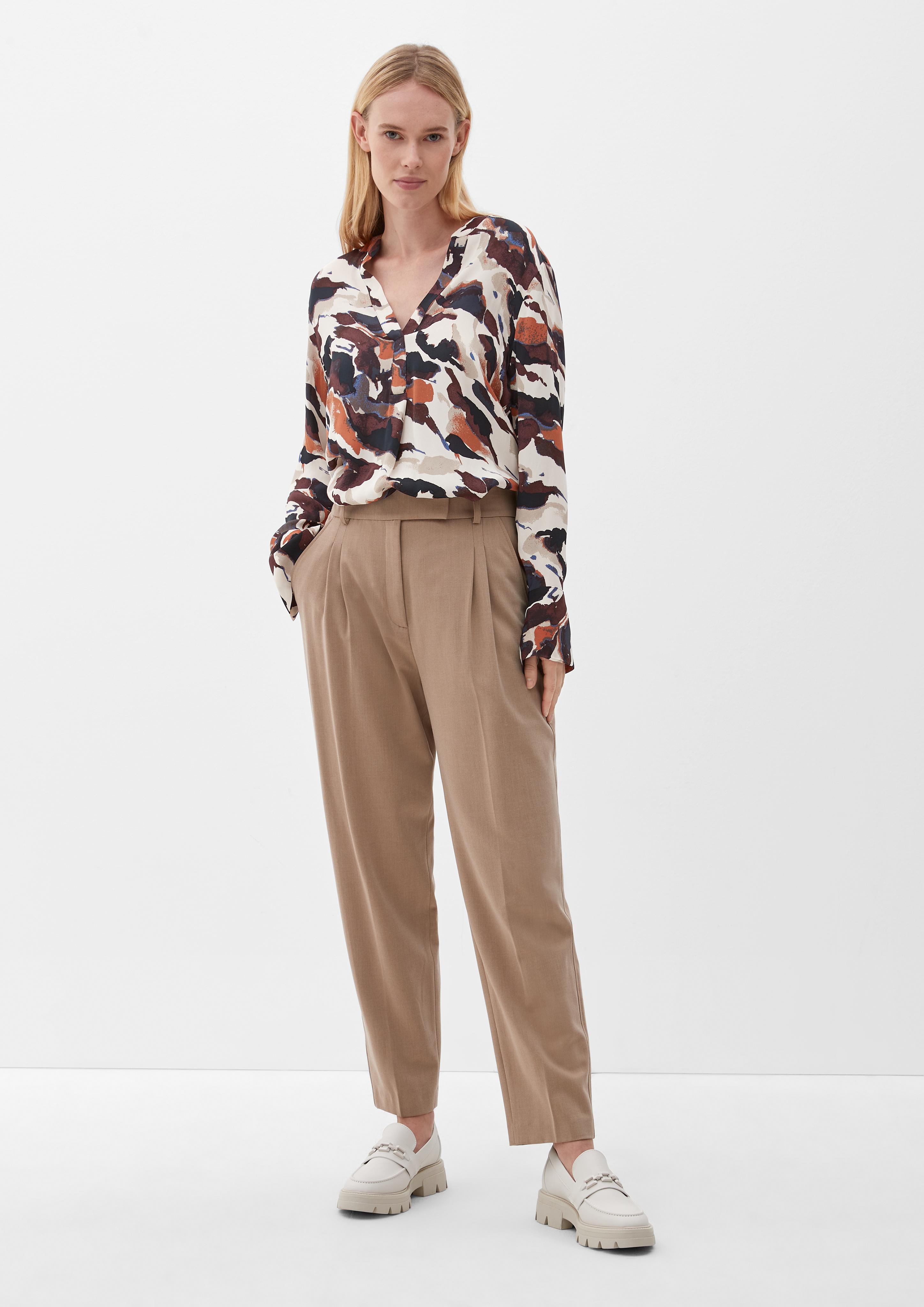 Viskosebluse mit Alloverprint  2123601-02A0