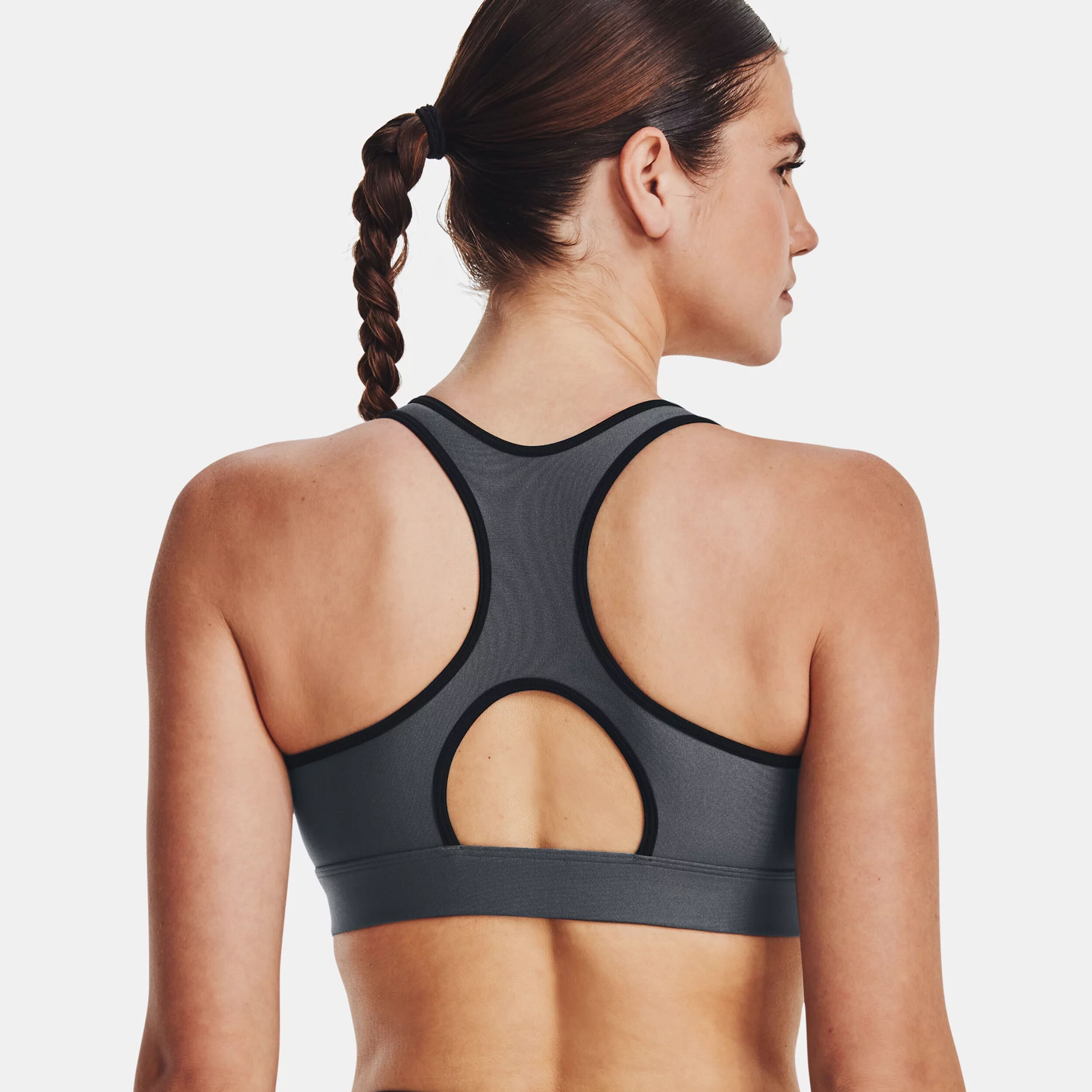 Heatgear Mid Padless Sport-BH Damen - Grau