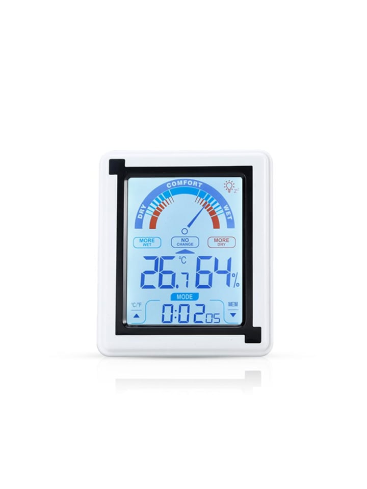 Intirilife Elektronisches Thermometer mit Uhr in WEISS günstig kaufen onesize