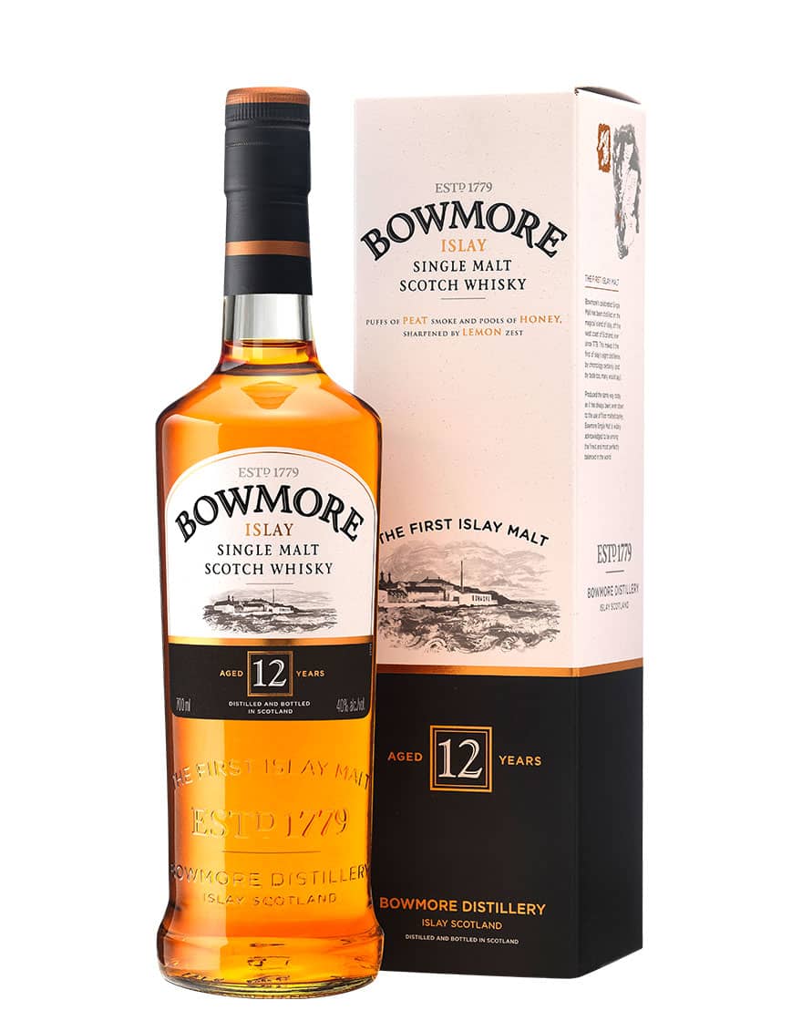 Islay Single Malt Scotch Whisky Aged 12 Years Bowmore 0,7 ℓ, En Étui