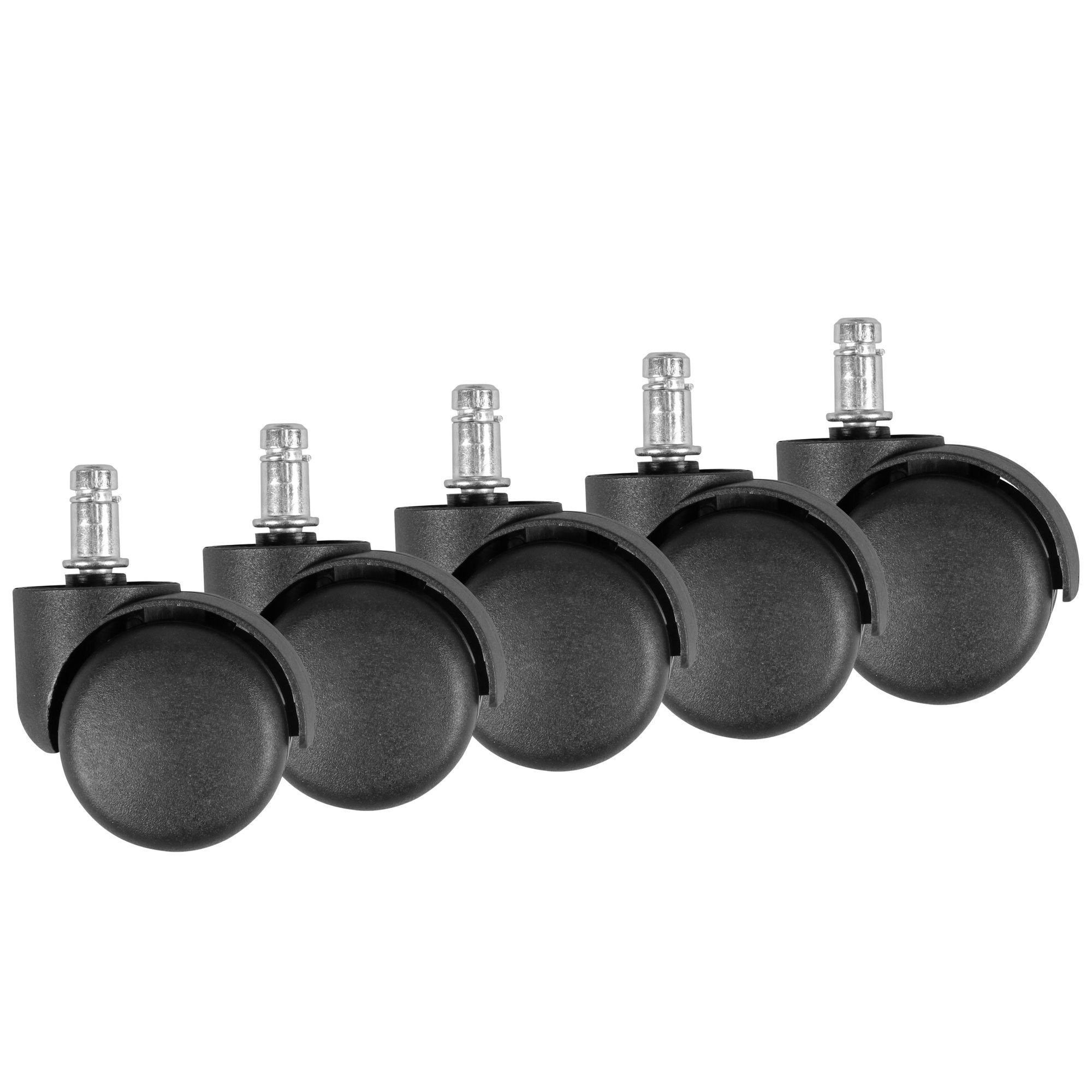 KADIMA DESIGN Stuhlrolle Bürostuhlrollen für Teppichböden, 5er Set, Sicher & stabil
