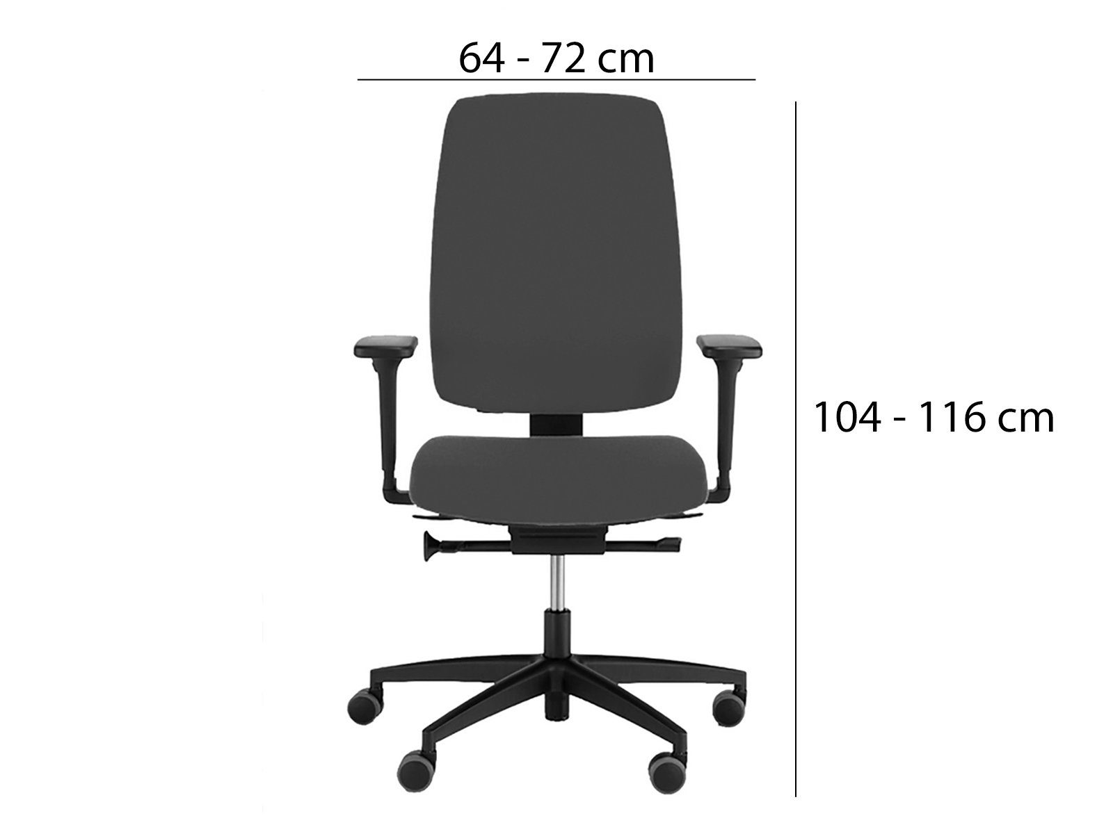 Mauser Sitzkultur Schreibtischstuhl, Ergonomisch-er Bürostuhl Orange, moderner hochwertiger Armlehnenstuhl