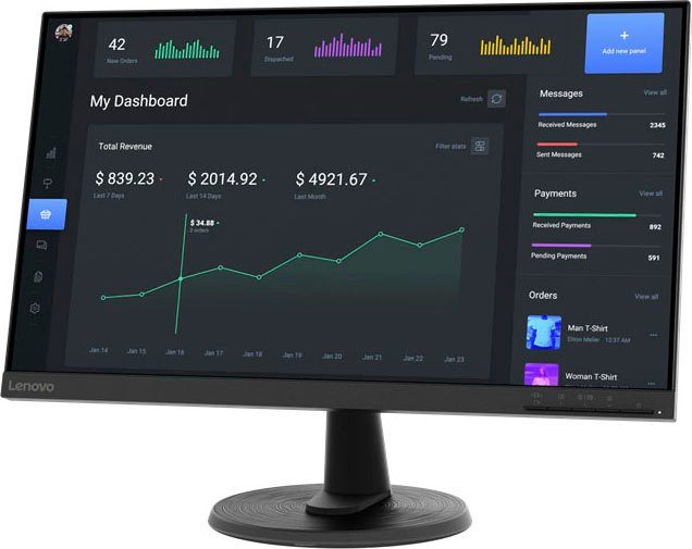 Lenovo D24-40(D22238FD0) LED-Monitor (61 cm/24 