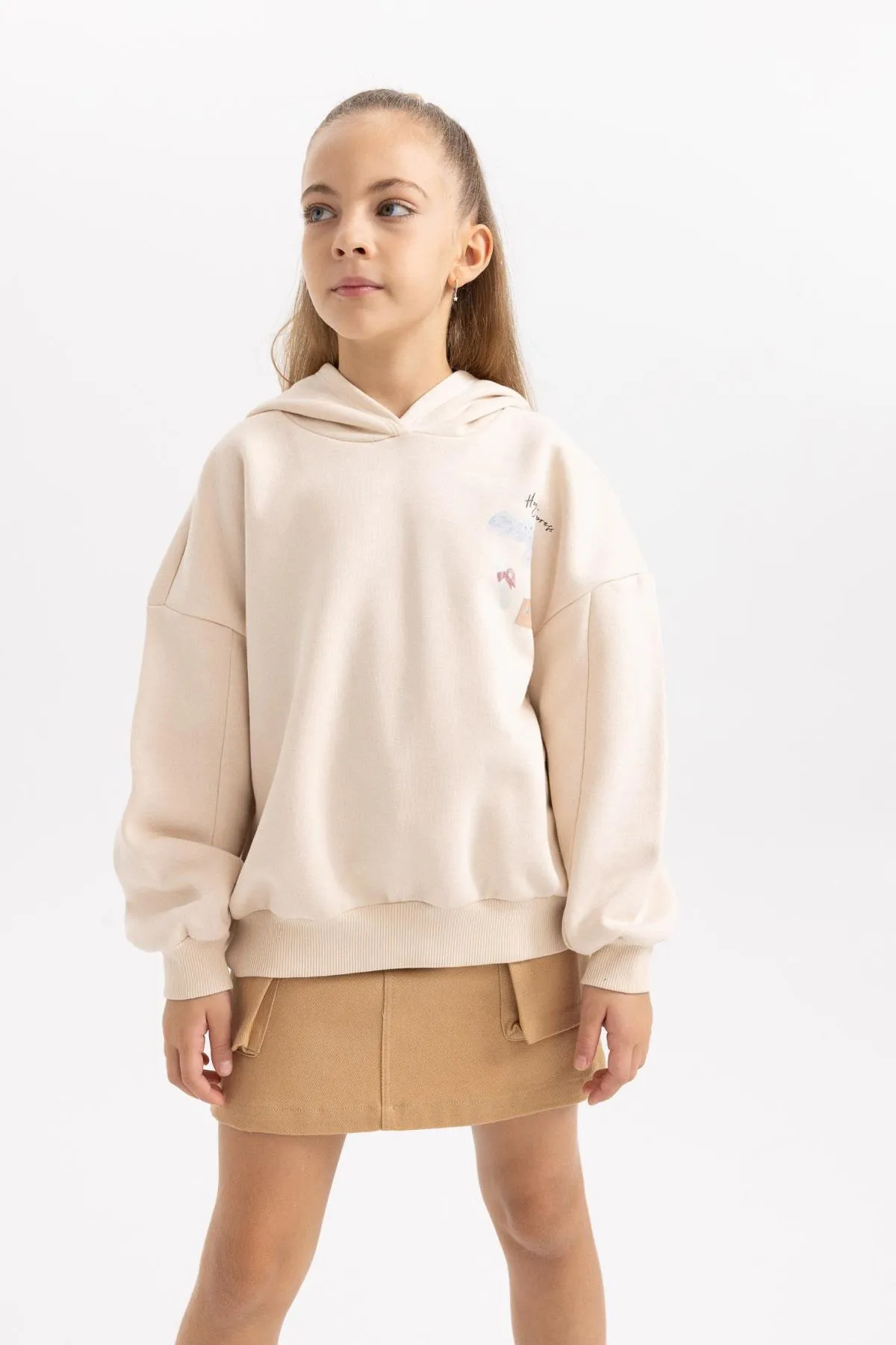 DeFacto  Mädchen Harry Potter Oversized Kapuzenpullover mit weichem Fell und dicker Kapuze B0422a823wn