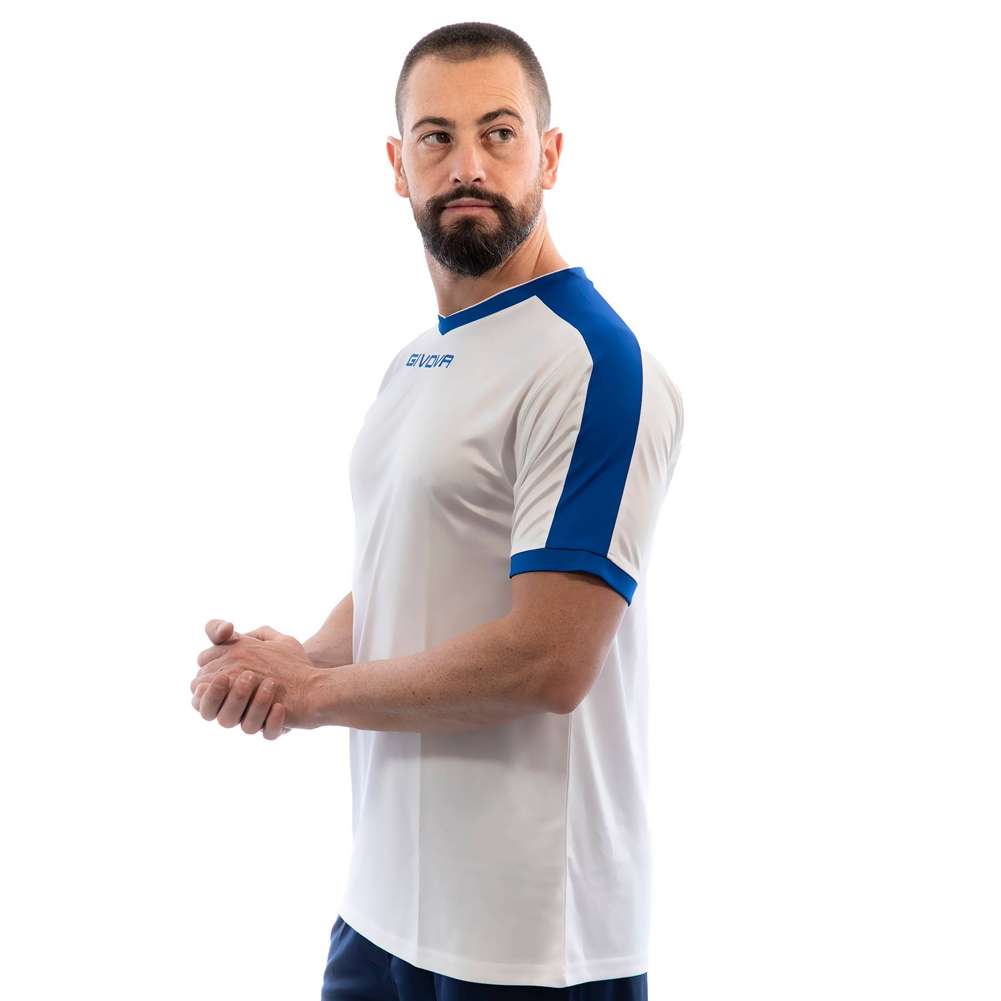 Givova Kit Revolution Fußball Trikot mit Shorts weiß blau