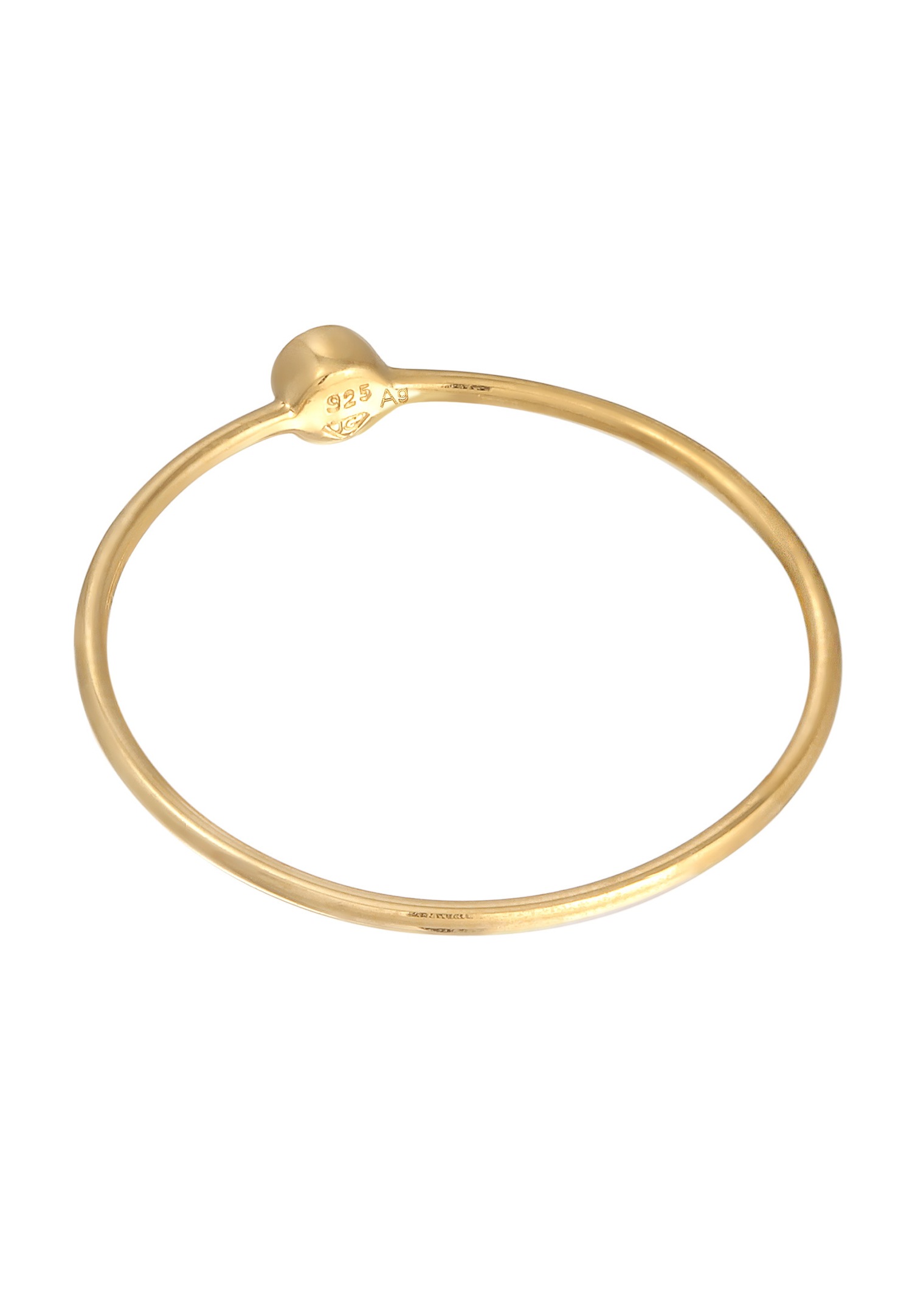 Anello solitario da donna Elli con filigrana e cristalli verdi in argento sterling 925 placcato oro.