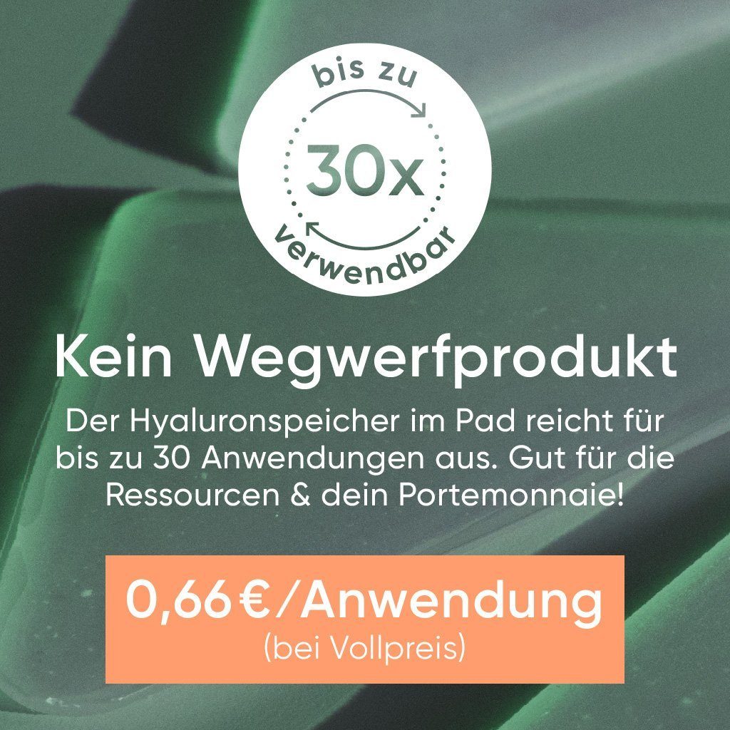 APRICOT Beauty Gesichtsmaske APRICOT® Hyaluron Gesicht Pads 30x wiederverwendbar bei Stirnfalten, Wiederverwendbar