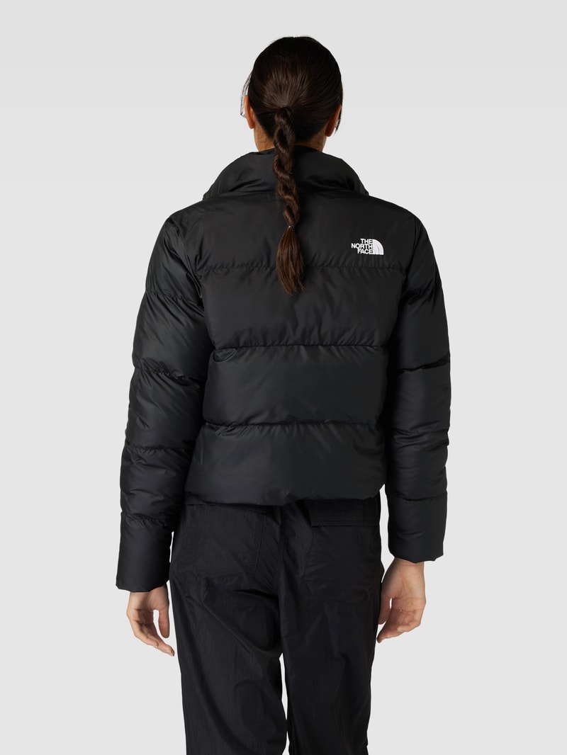 Cropped Steppjacke mit Stehkragen Modell 'Saikuru' in schwarz