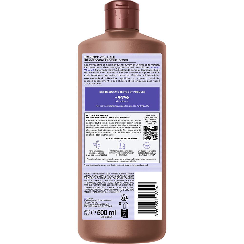 franck provost Shampooing Professionnel Volume Shampooing Professionnel
