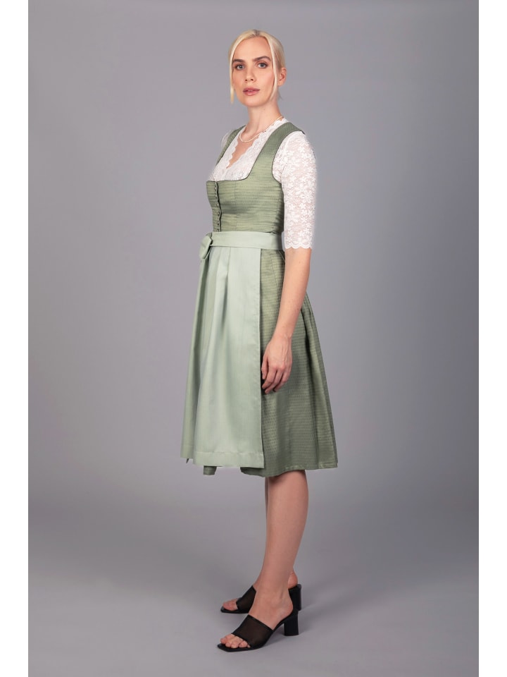 Edelnice Midi Dirndl Ina in grün günstig kaufen