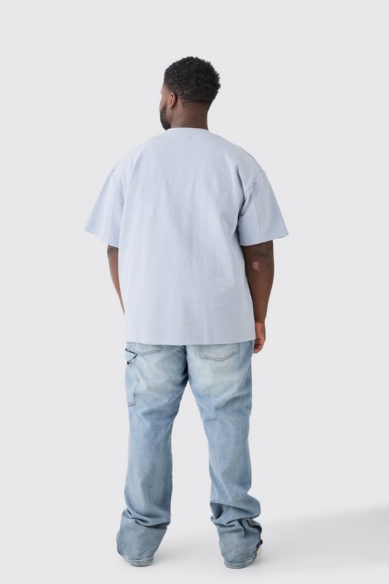 Plus Oversize T-Shirt mit Silikon-Print