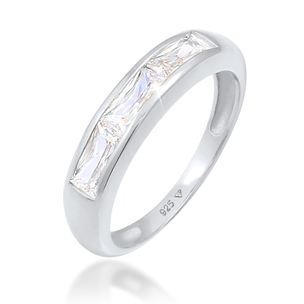 Elli Elli Bague Bague pour dames étincelantes avec des cristaux de zircone en 925/1000 Bague