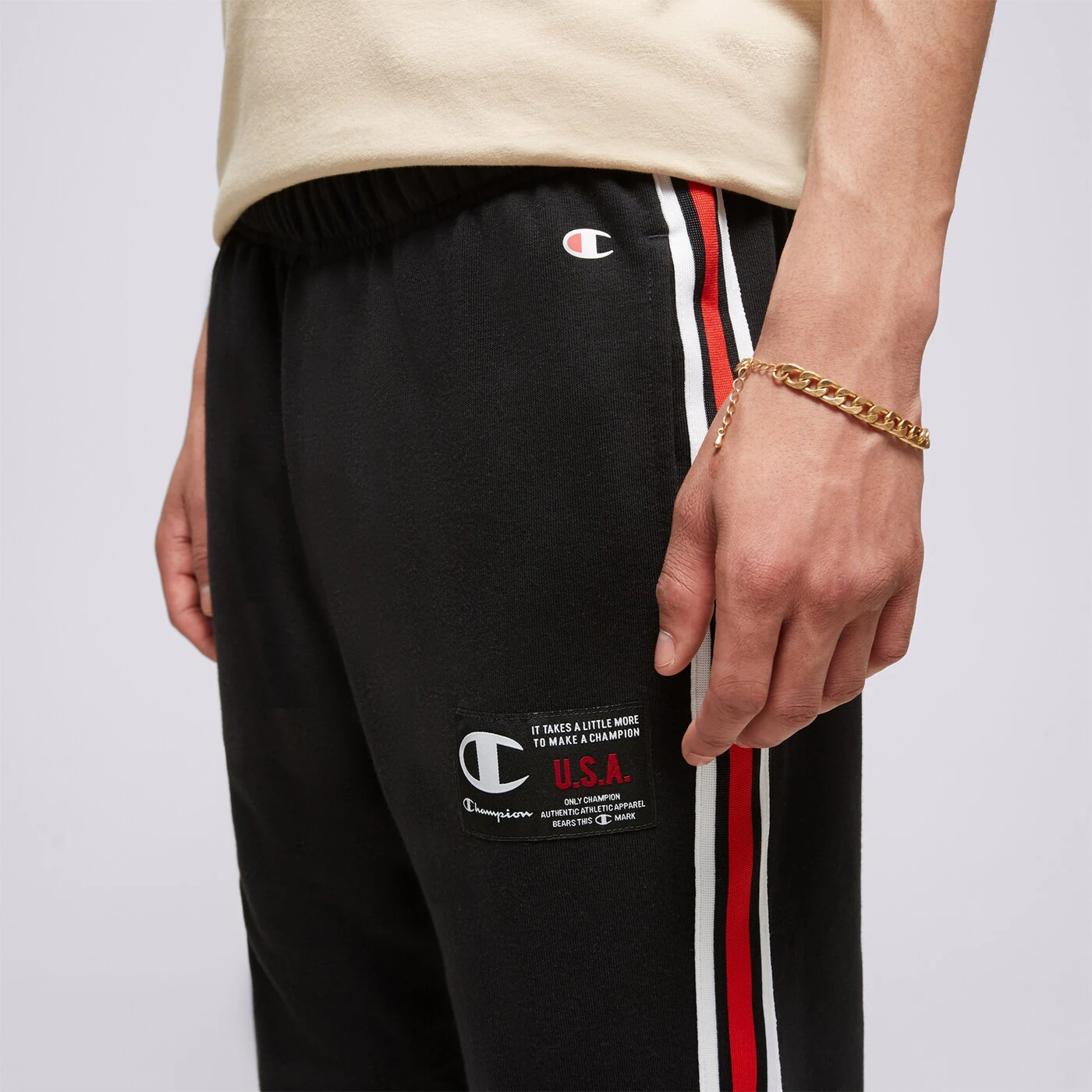 CHAMPION HOSE RIB CUFF PANTS Schwarz